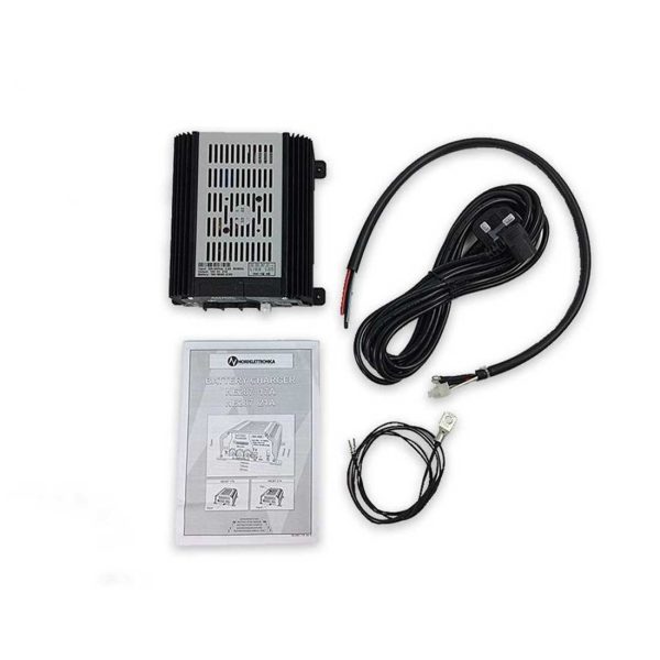 campsite battery charger for motorhome camper and campervan use.