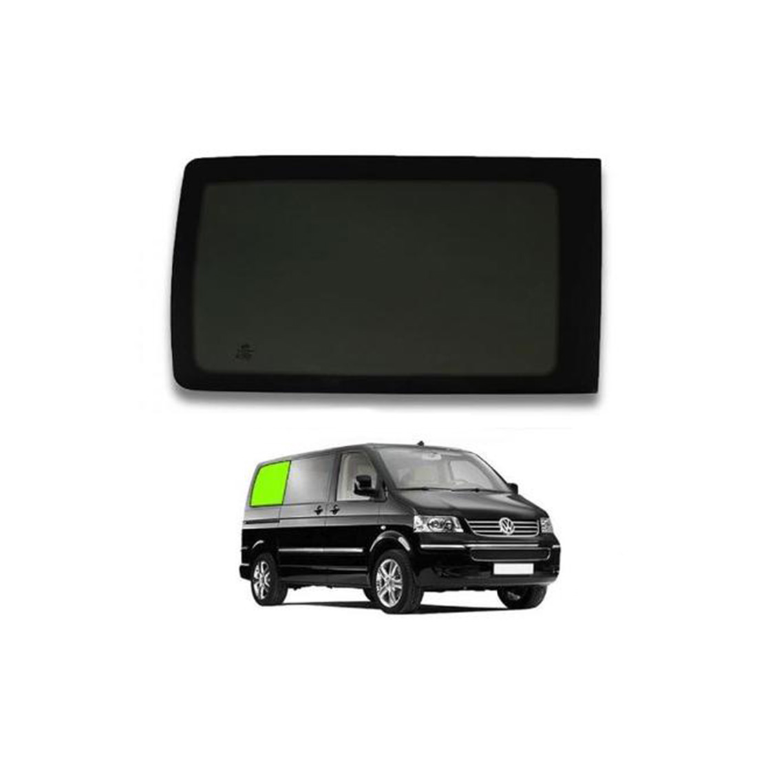 VW T6 right rear tinted glass.
