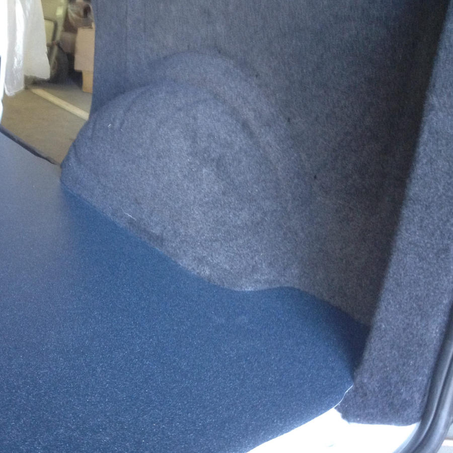 Anthracite colored van lining material.
