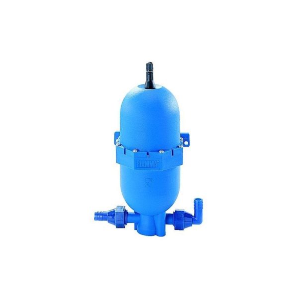 blue expansion tank for van water supply.