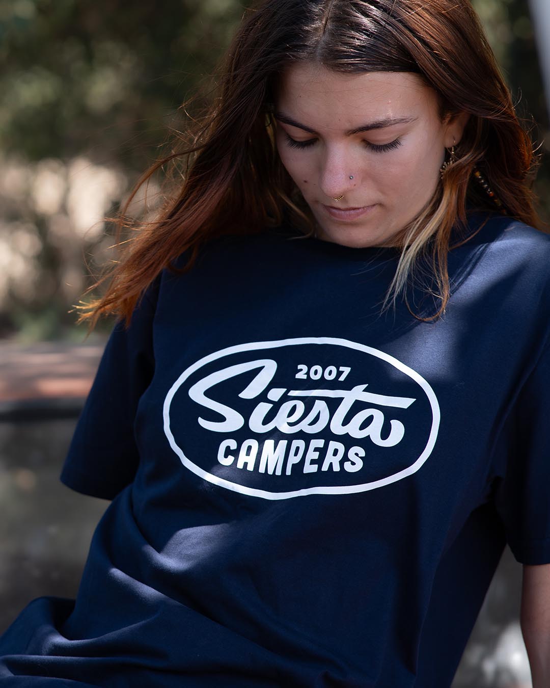 Round Siesta Campers Logo T-Shirt